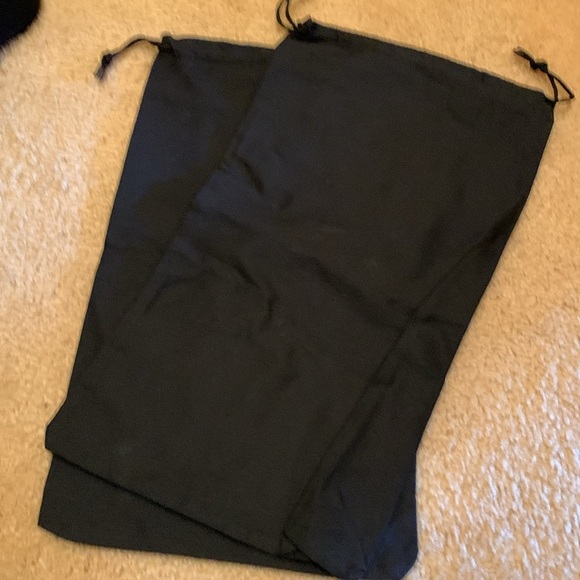 NEW ZILLI Black Shoe Dust Bags with Logo Made in Italy - Picture 3 of 4